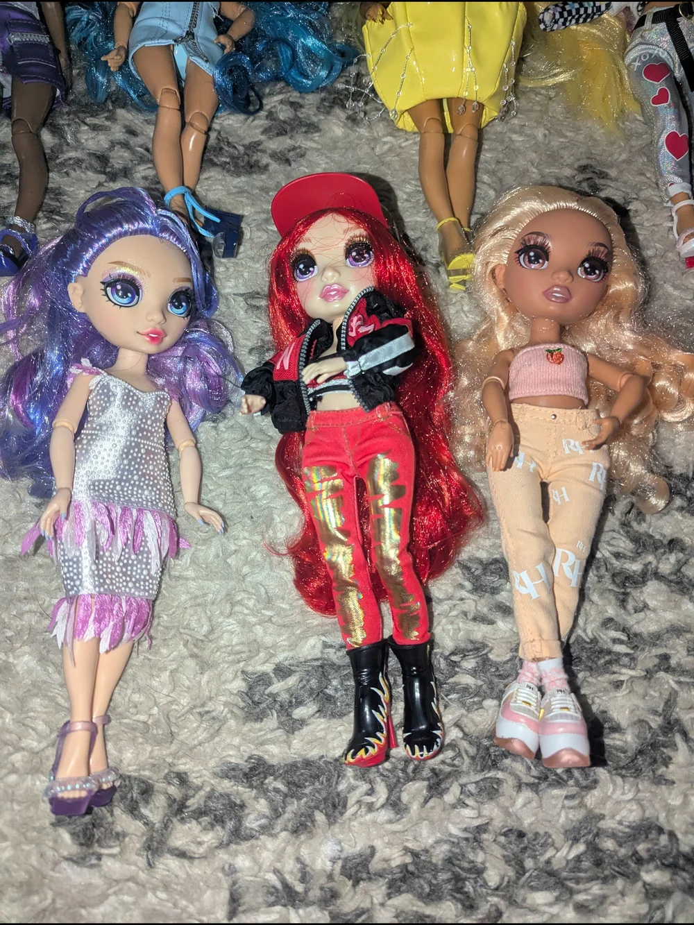 monster high Dolls Set - Blue, Teal, Yellow, Pink, Purple, Red, Black, Blonde